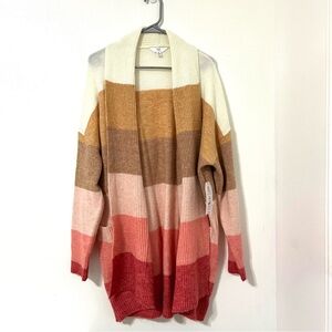 Time and Tru Striped Cardigan Sweater